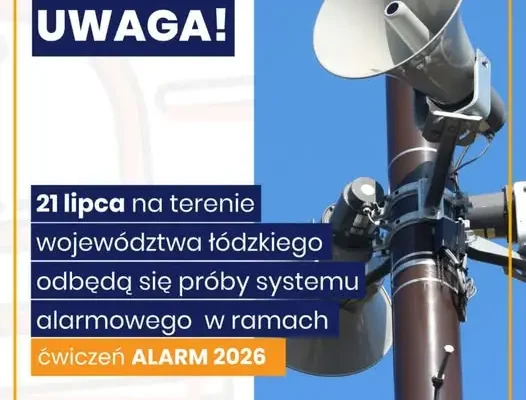 Krajowe ćwiczenia systemu alarmowania „Alarm 2026” w naszej gminie