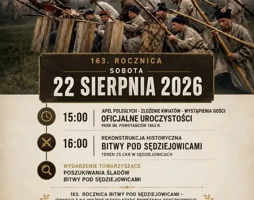 Uczcimy 163. rocznicę Bitwy pod Sędziejowicami – rekonstrukcja i uroczystości 22 sierpnia