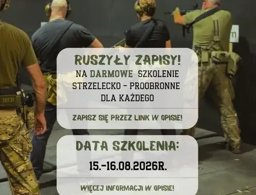 Bezpłatne szkolenie strzelecko-proobronne w Łasku – zapisy ruszają dziś o 20!
