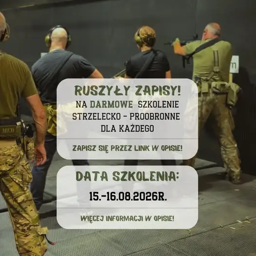 Bezpłatne szkolenie strzelecko-proobronne w Łasku – zapisy ruszają dziś o 20!
