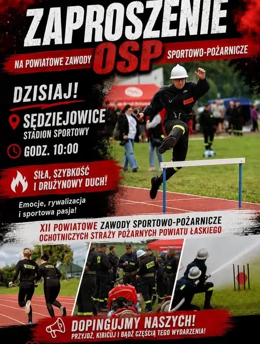 XII Powiatowe Zawody Sportowo-Pożarnicze w Sędziejowicach – zaproszenie do kibicowania
