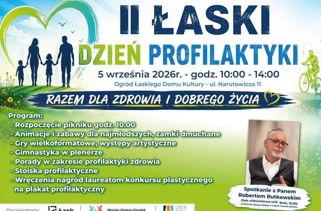 II Łaski Dzień Profilaktyki – piknik zdrowia i spotkanie z Robertem Rutkowskim