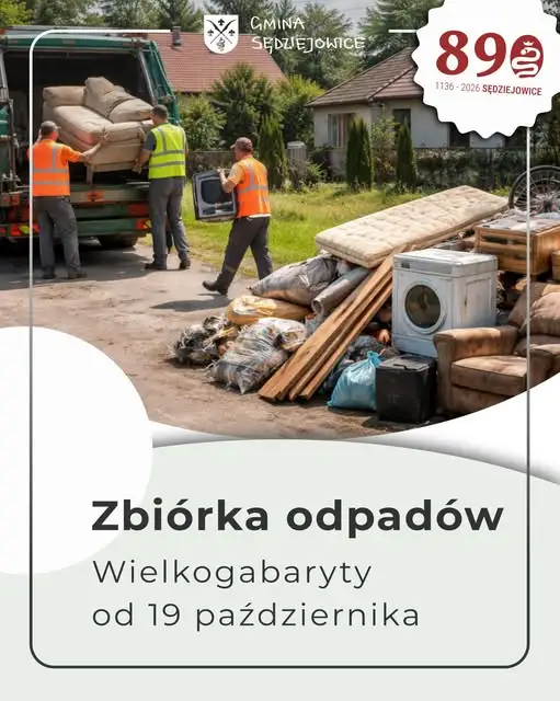 Gmina Sędziejowice: zbiórka odpadów wielkogabarytowych w październiku – harmonogram
