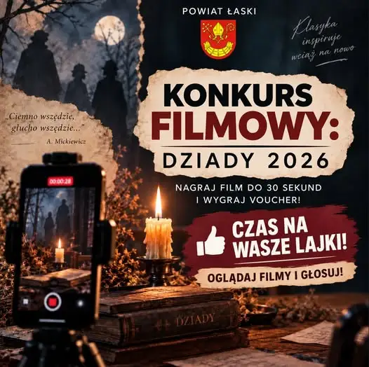 Konkurs filmowy Powiatu Łaskiego rozstrzygnięty – czas na głosowanie!
